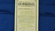 Застрахователен документ на френски език, 1926 г.